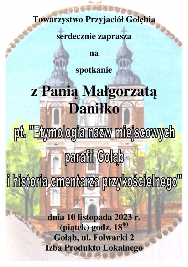 Zaproszenie na spotkanie z Panią Małgorzatą Daniłko