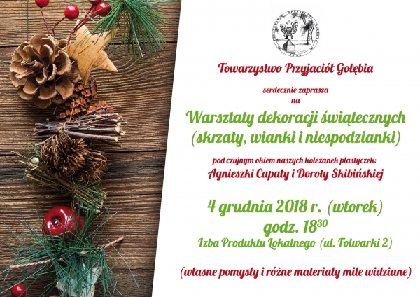 Zapraszamy na świąteczne warsztaty