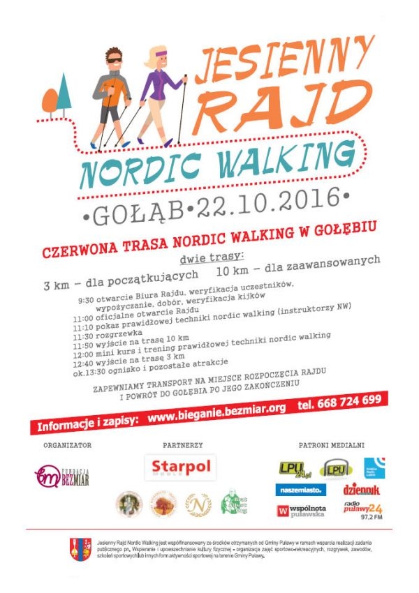 Zapraszamy do Gołębia na Jesienny Rajd Nordic Walking