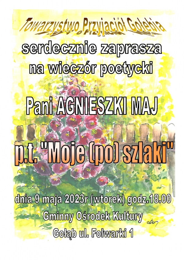 Zaproszenie na wiecz&oacute;r poetycki