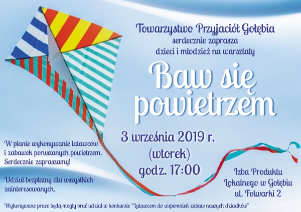 "Baw się powietrzem" - zaproszenie na warsztaty dla dzieci i młodzieży
